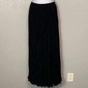 VNTG 80’s Circle T by Marilyn Lenox Western Black Maxi Skirt